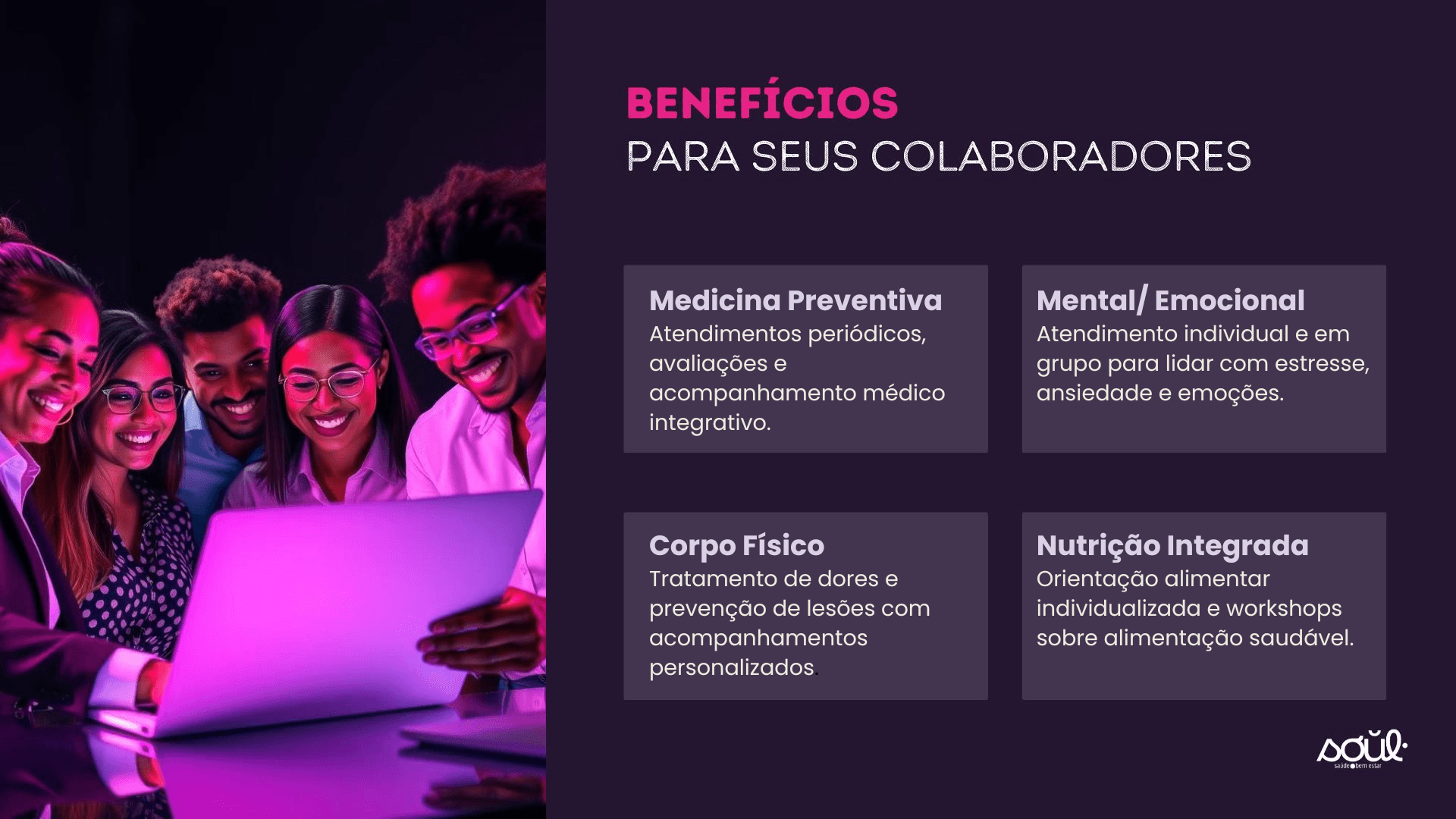 Benefícios para seus colaboradores